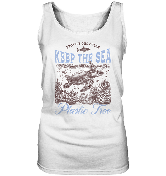 Keep the Sea Plastic Free Umweltschutz Spruch - Damen Tank-Top