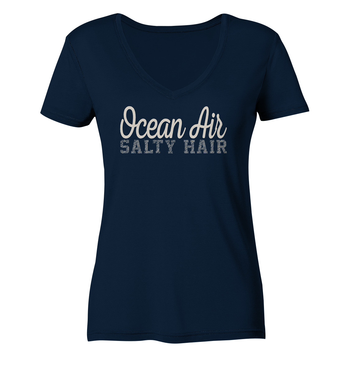 Ocean Air Salty Hair - Damen Bio V-Neck Shirt - Kiebitzdelle