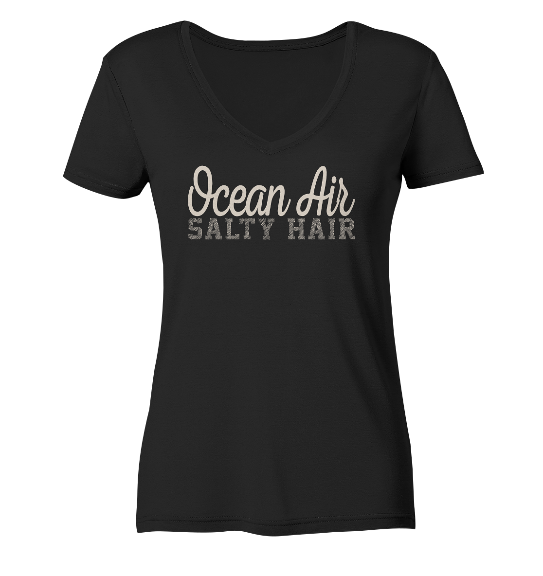 Ocean Air Salty Hair - Damen Bio V-Neck Shirt - Kiebitzdelle