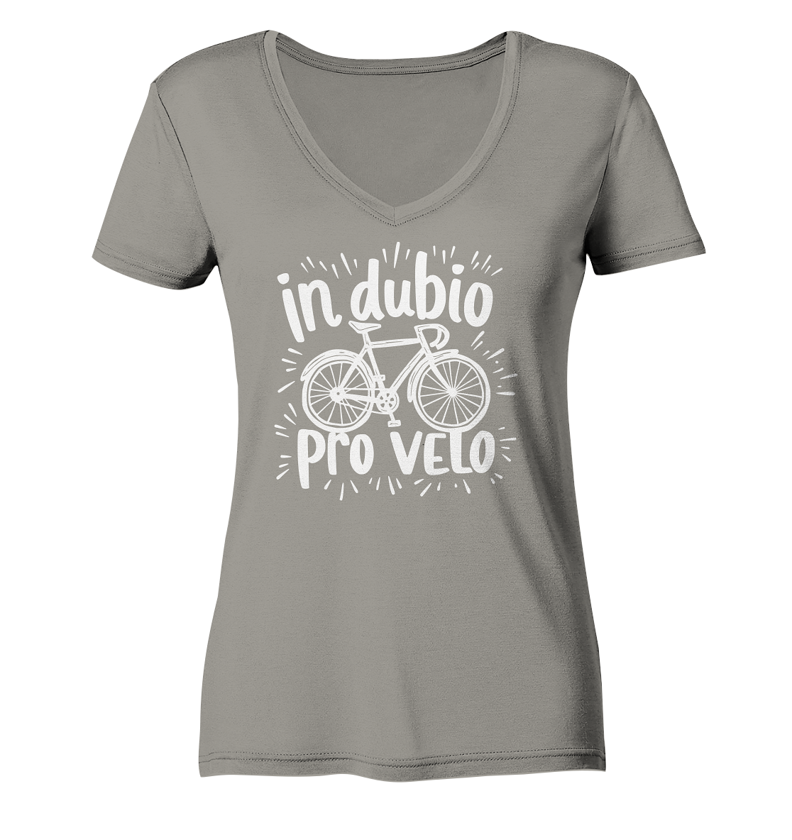 In dubio pro velo Fahrrad Spruch - Damen Bio V-Neck Shirt - Kiebitzdelle