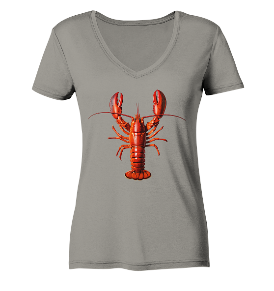 Roter Hummer - Damen Bio V-Neck Shirt - Kiebitzdelle