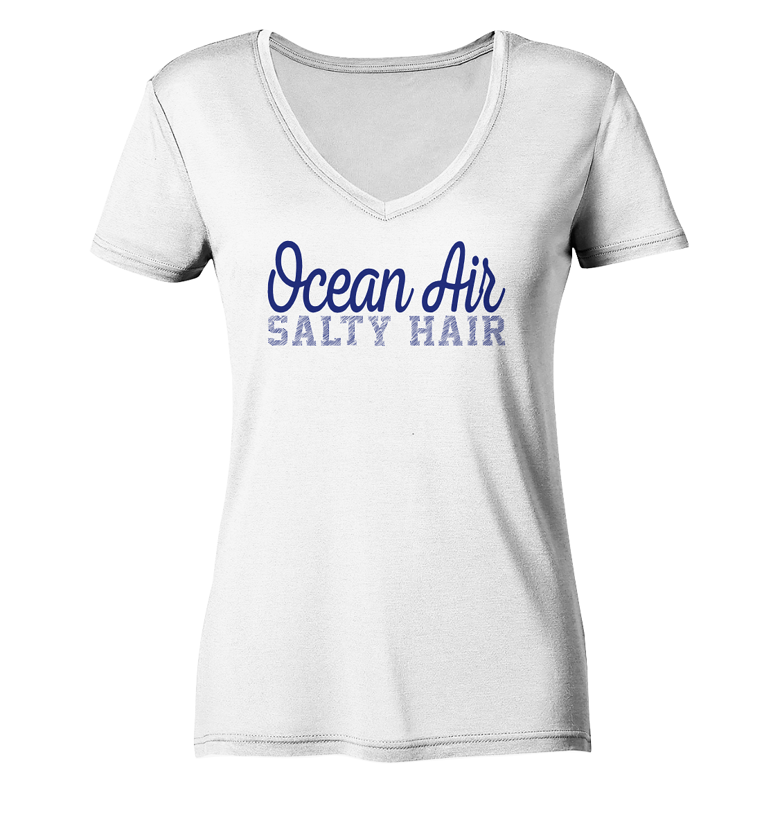 Ocean Air Salty Hair - Damen Bio V-Neck Shirt - Kiebitzdelle