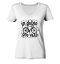 In dubio pro velo Fahrrad Spruch - Damen Bio V-Neck Shirt - Kiebitzdelle