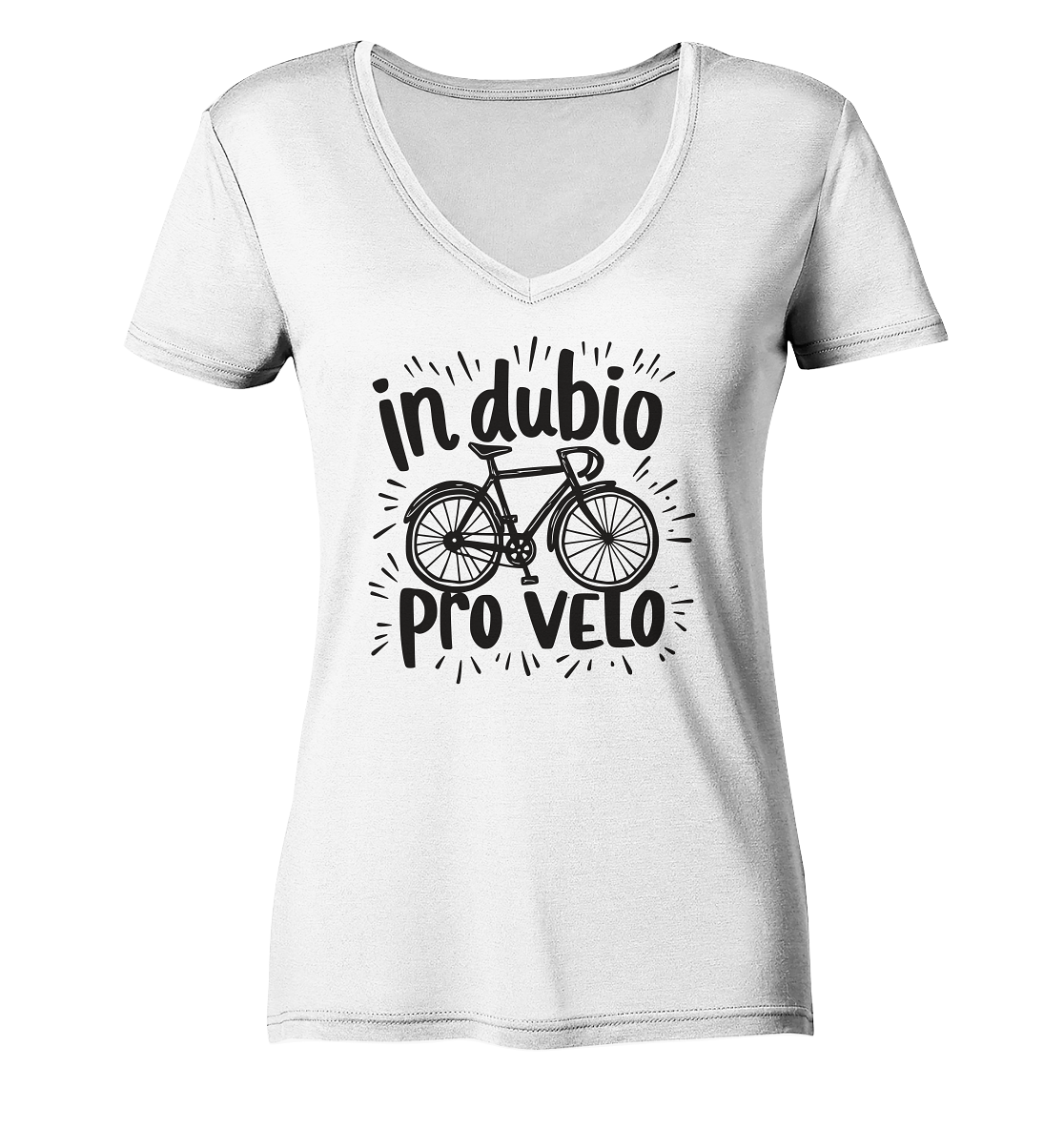 In dubio pro velo Fahrrad Spruch - Damen Bio V-Neck Shirt - Kiebitzdelle