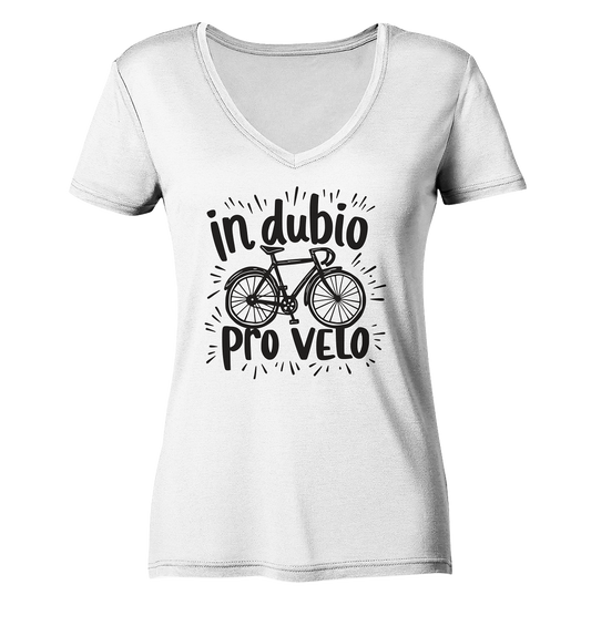 In dubio pro velo Fahrrad Spruch - Damen Bio V-Neck Shirt