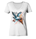 Eis Eis Baby Eisdieb Möwe - Damen Bio V-Neck Shirt - Kiebitzdelle
