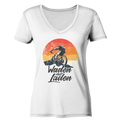 Waden statt Laden Fahrrad E-Bike Radtrikot - Damen Bio V-Neck Shirt - Kiebitzdelle