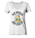 Der Norden ist wie der Süden nur Cooler Spruch - Damen Bio V-Neck Shirt - Kiebitzdelle