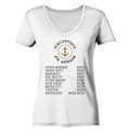 Norddeutsch für Anfänger - Damen Bio V-Neck Shirt - Kiebitzdelle
