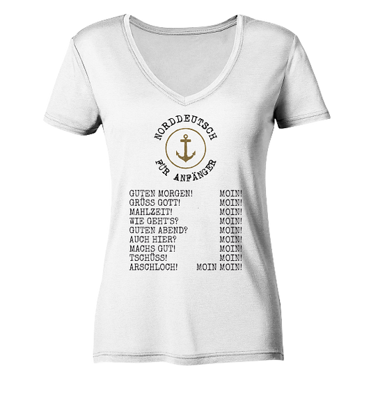 Norddeutsch für Anfänger - Damen Bio V-Neck Shirt