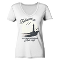 Moin Spruch Zuhause - Damen Bio V-Neck Shirt - Kiebitzdelle