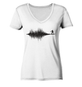 Soundwave Schallewelle Surfer Equilizer - Damen Bio V-Neck Shirt - Kiebitzdelle