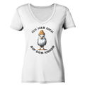 Ich hab Dich auf dem Kieker Möwe Spruch - Damen Bio V-Neck Shirt - Kiebitzdelle