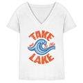 Take me to the Lake - Damen Bio V-Neck Shirt - Kiebitzdelle