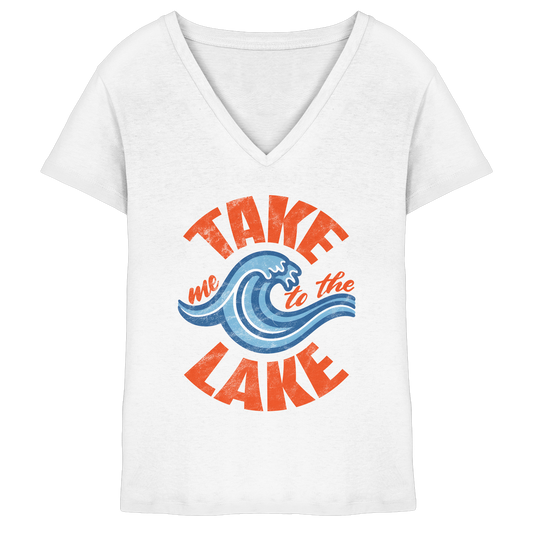 Take me to the Lake - Damen Bio V-Neck Shirt