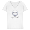 Moin reicht - Grimmige runde Möwe - Ladies V-Neck Shirt