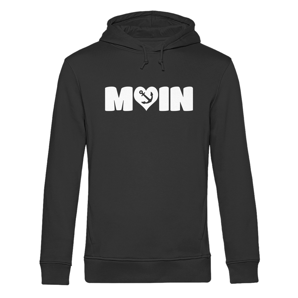 Moin Spruch mit Herz Anker - Herren Bio Hoodie