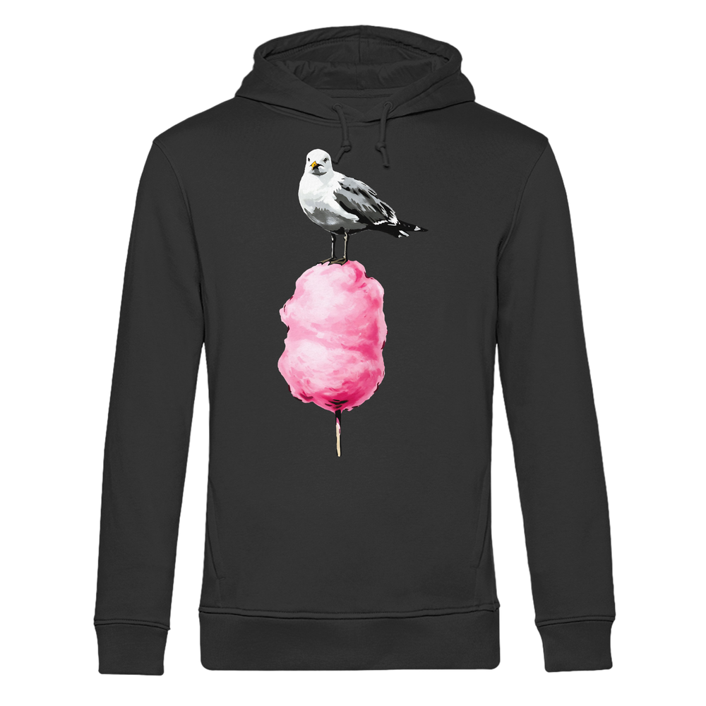 Möwe auf Zuckerwatte - Herren Bio Hoodie - Kiebitzdelle
