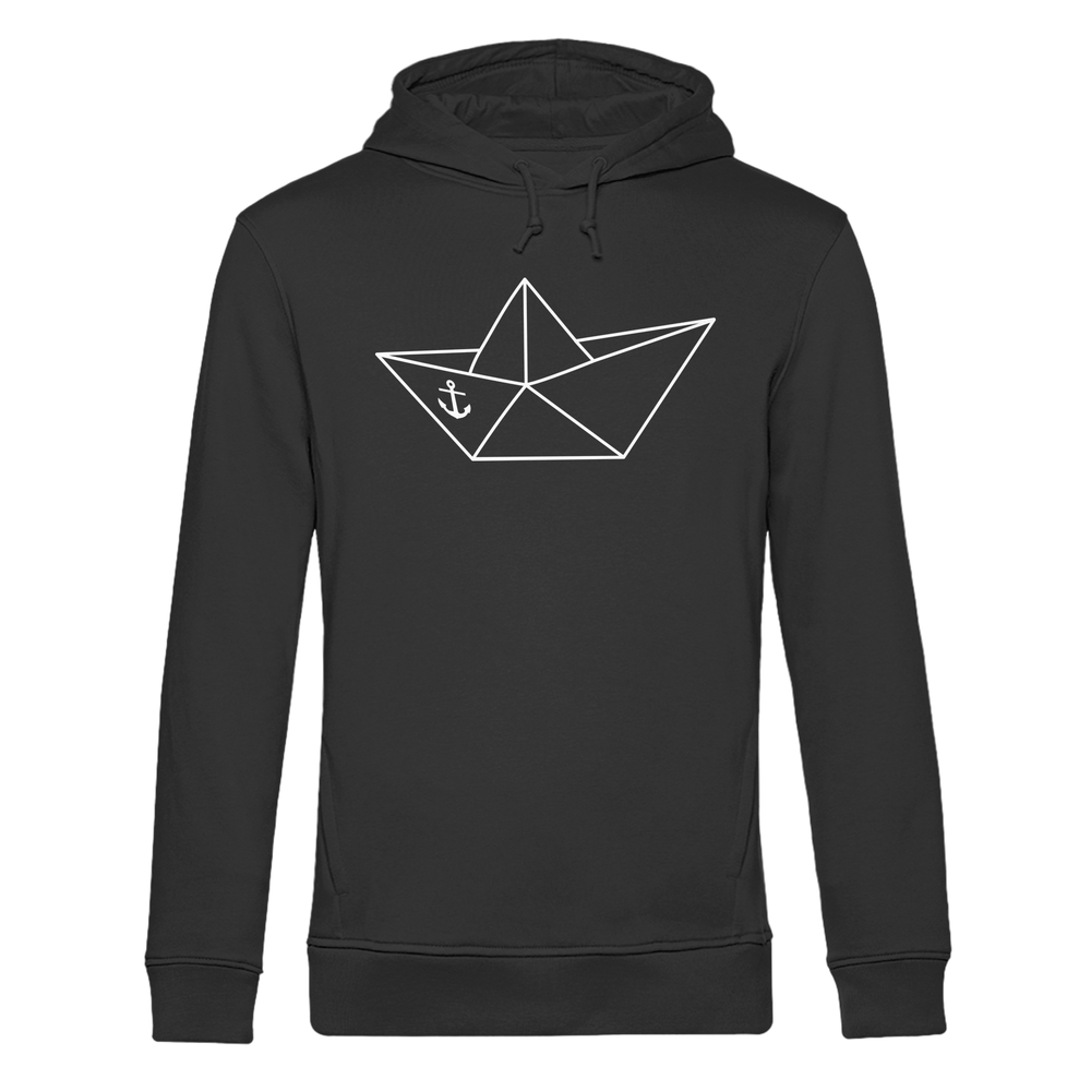 Papierschiff Papierboot Origami - Herren Bio Hoodie