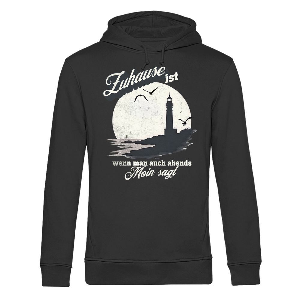 Moin Spruch Zuhause - Herren Bio Hoodie - Kiebitzdelle