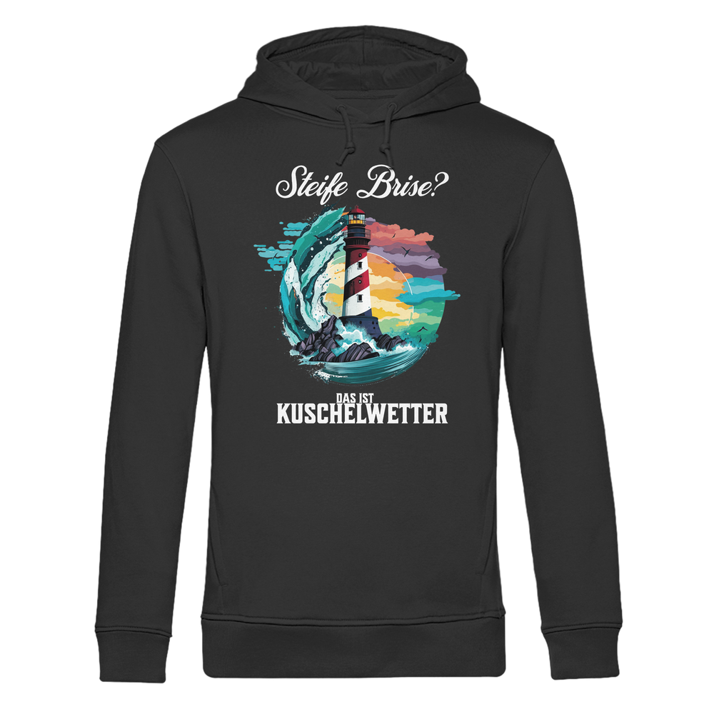 Steife Brise das ist Kuschelwetter Nordsee Spruch - Herren Bio Hoodie - Kiebitzdelle