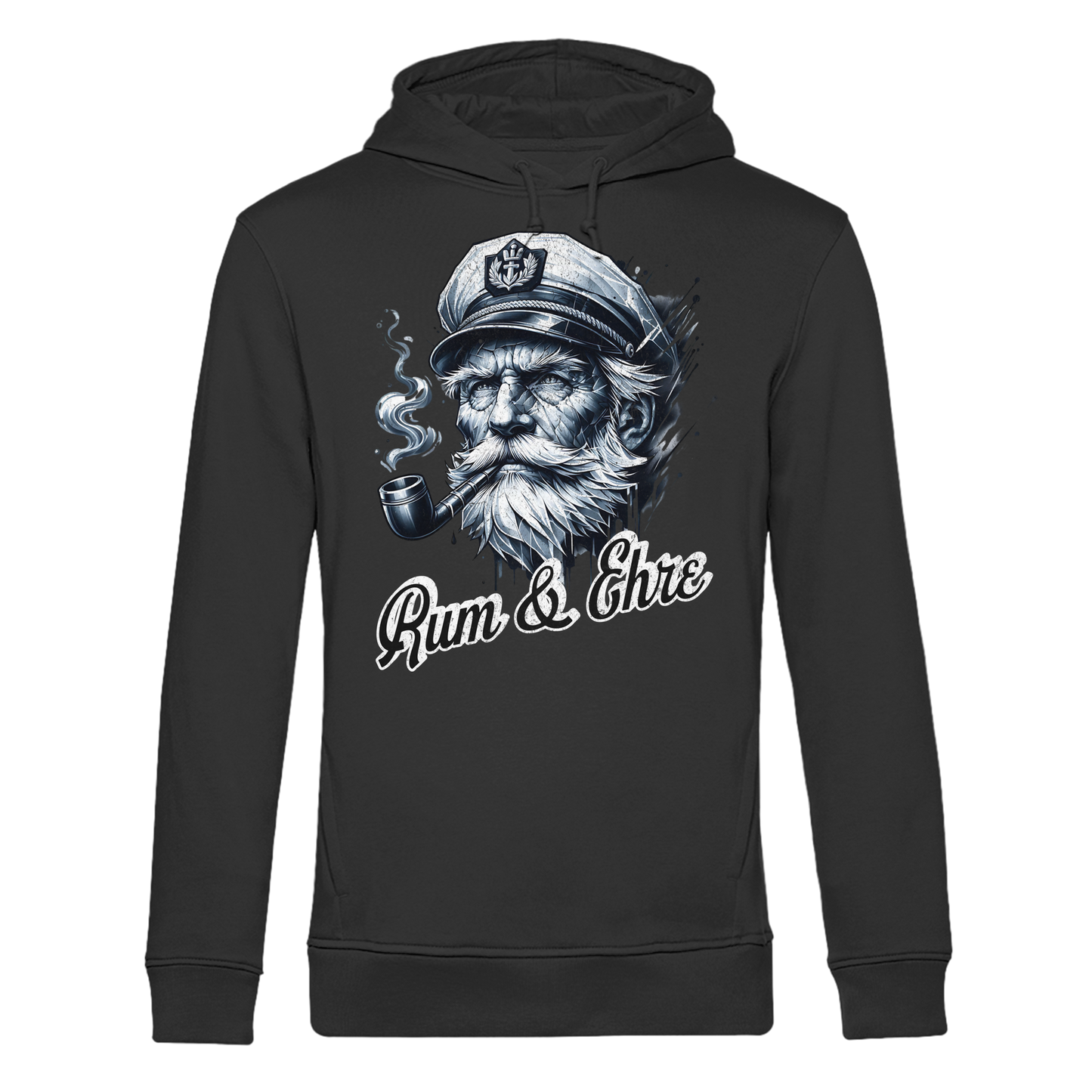 Rum und Ehre Kapitän - Herren Bio Hoodie