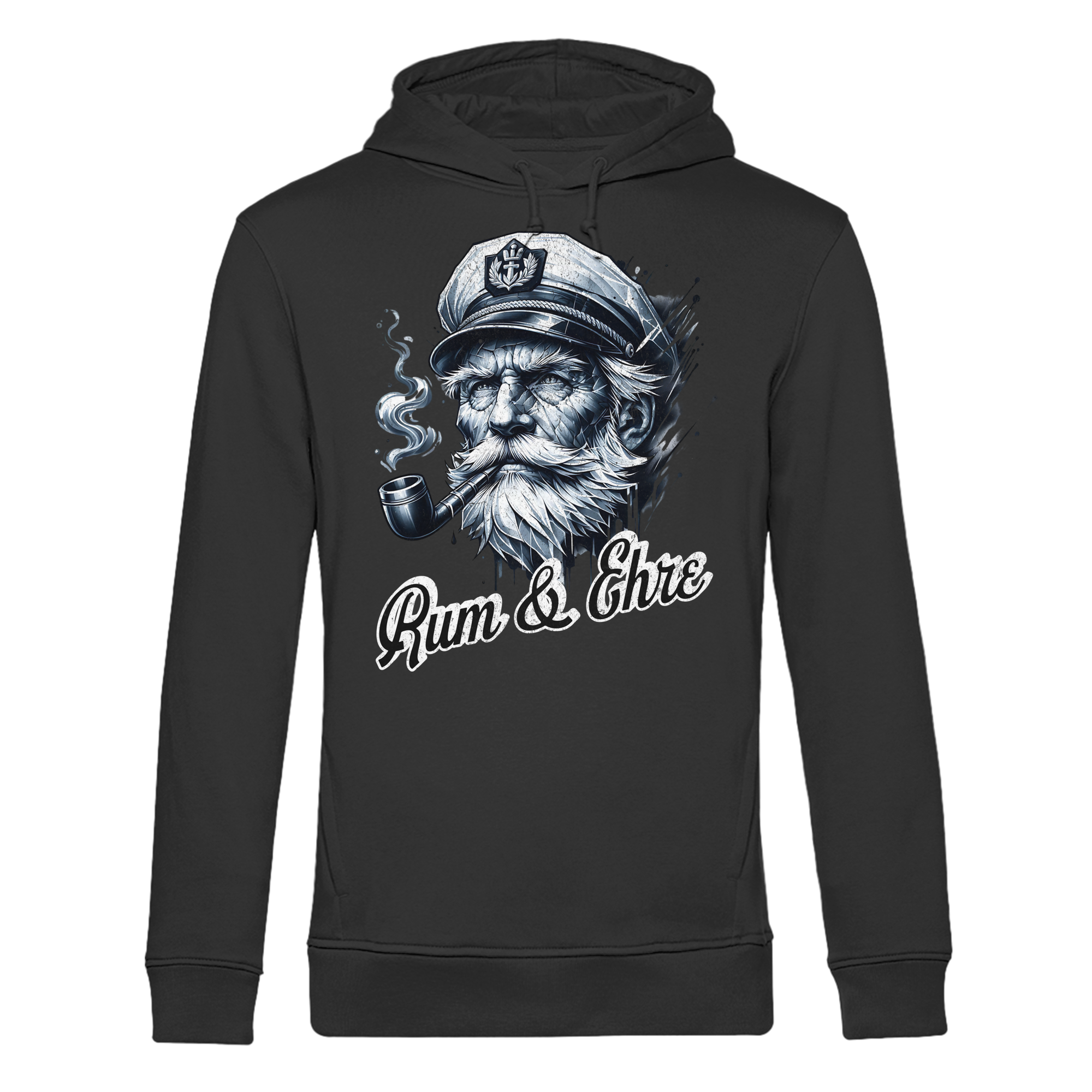 Rum und Ehre Kapitän - Herren Bio Hoodie - Kiebitzdelle