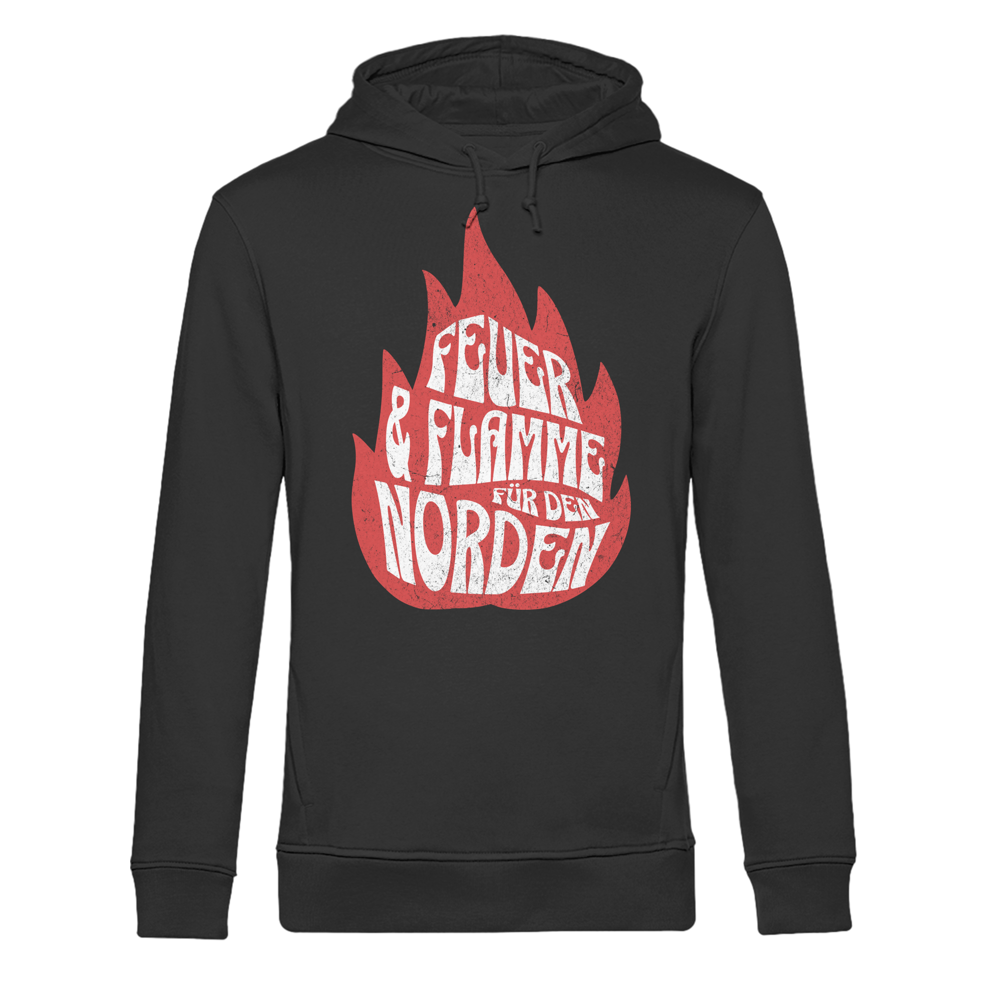 Feuer und Flamme für den Norden - Herren Bio Hoodie - Kiebitzdelle