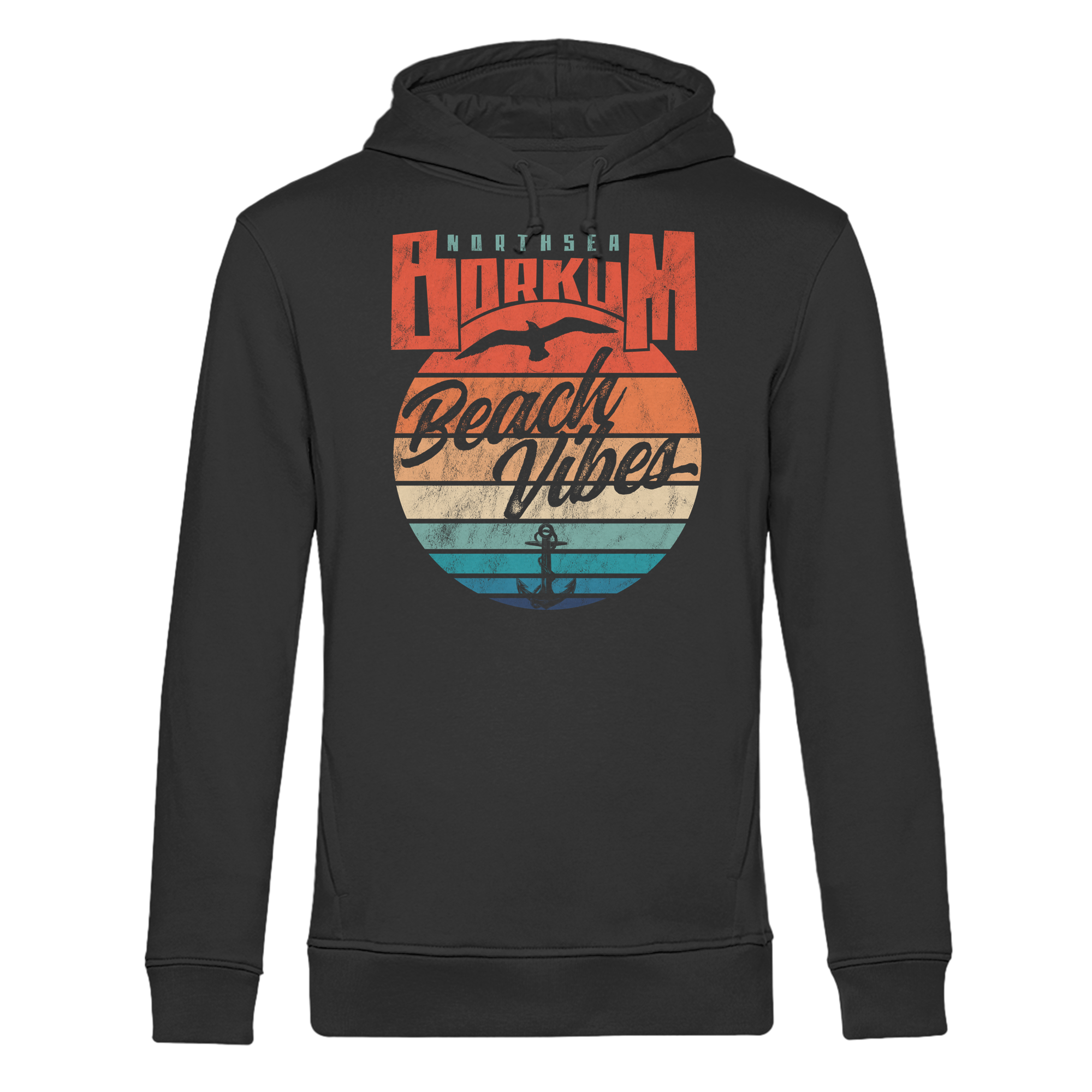 Borkum Beach Vibes - Herren Bio Hoodie - Kiebitzdelle