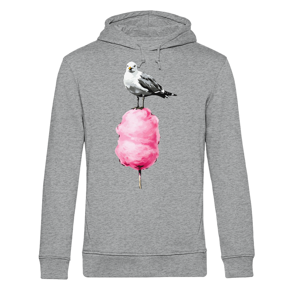 Möwe auf Zuckerwatte - Herren Bio Hoodie - Kiebitzdelle