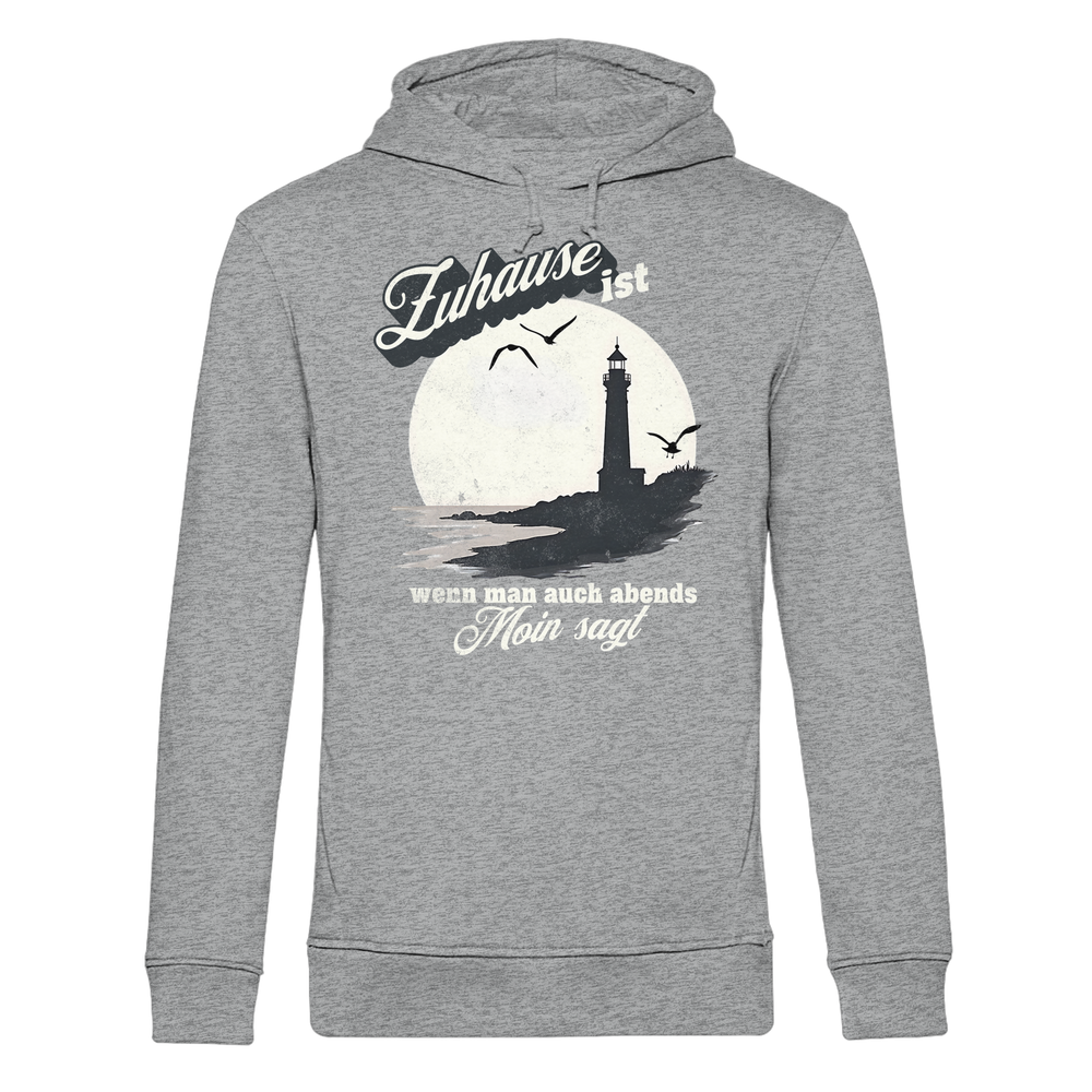 Moin Spruch Zuhause - Herren Bio Hoodie