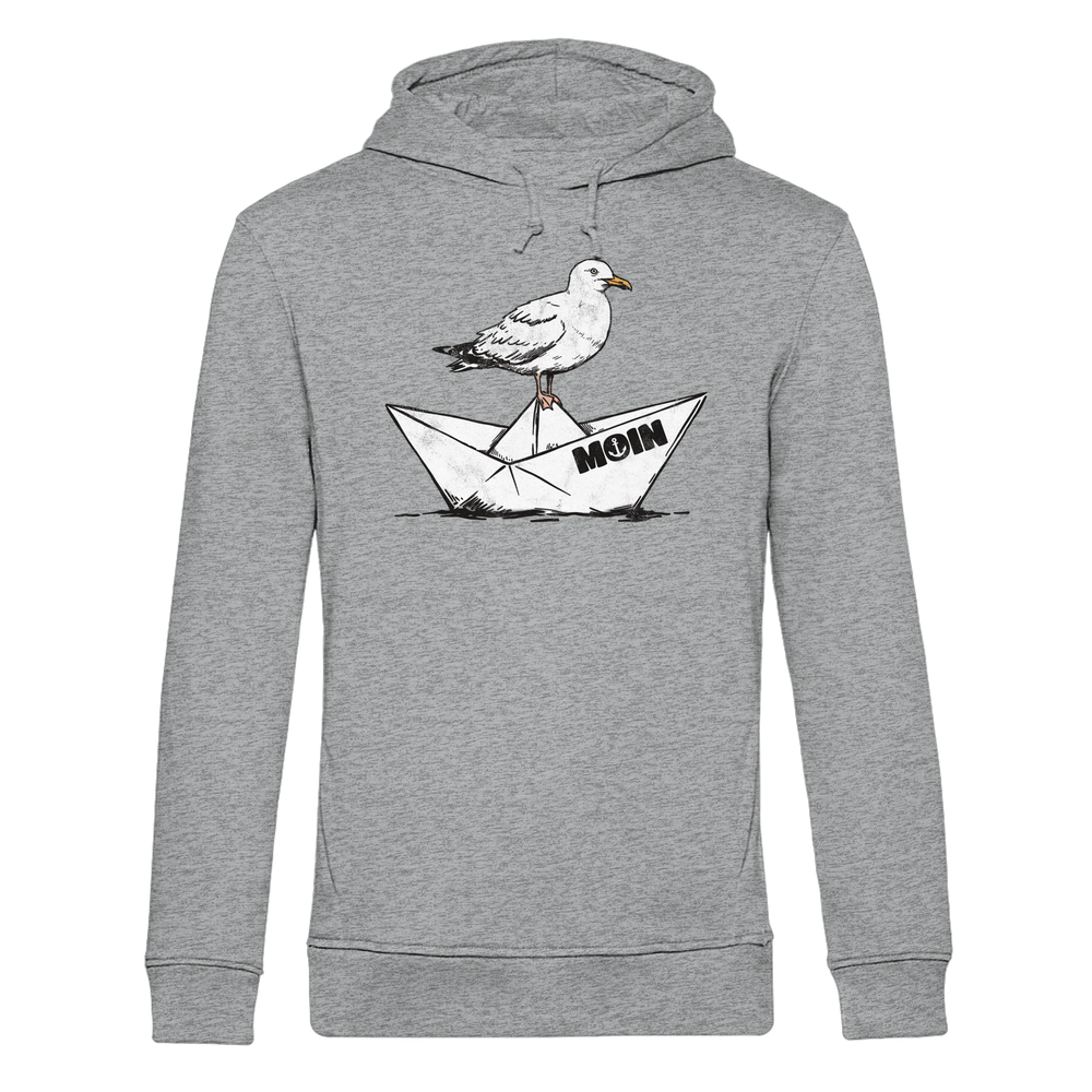 Papierschiff Möwe Moin - Herren Bio Hoodie