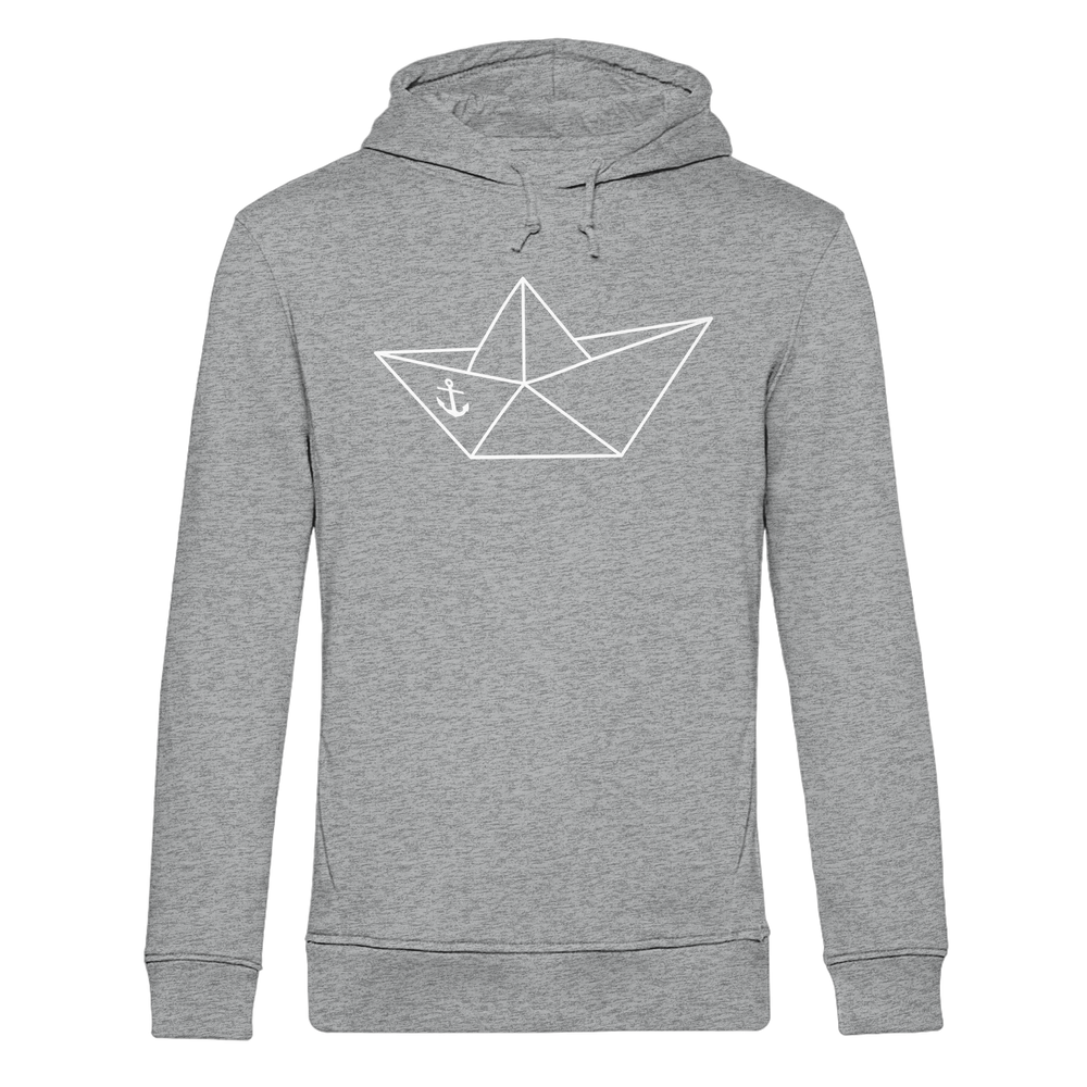 Papierschiff Papierboot Origami - Herren Bio Hoodie