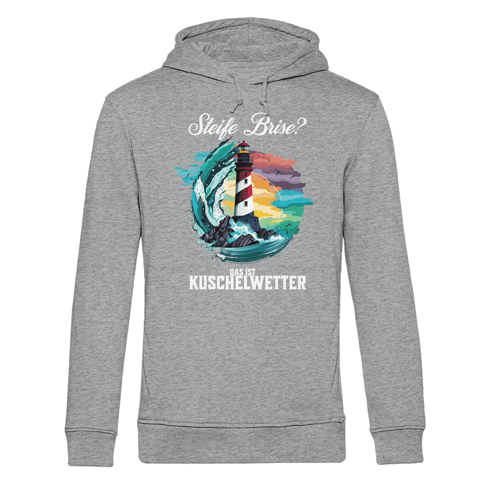 Steife Brise das ist Kuschelwetter Nordsee Spruch - Herren Bio Hoodie - Kiebitzdelle