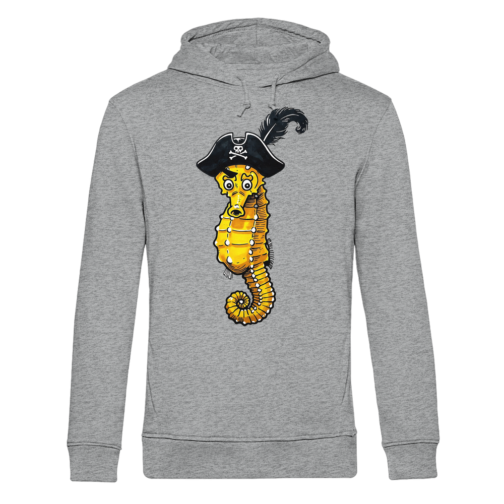 Seepferdchen Seeräuber Pirat - Herren Bio Hoodie