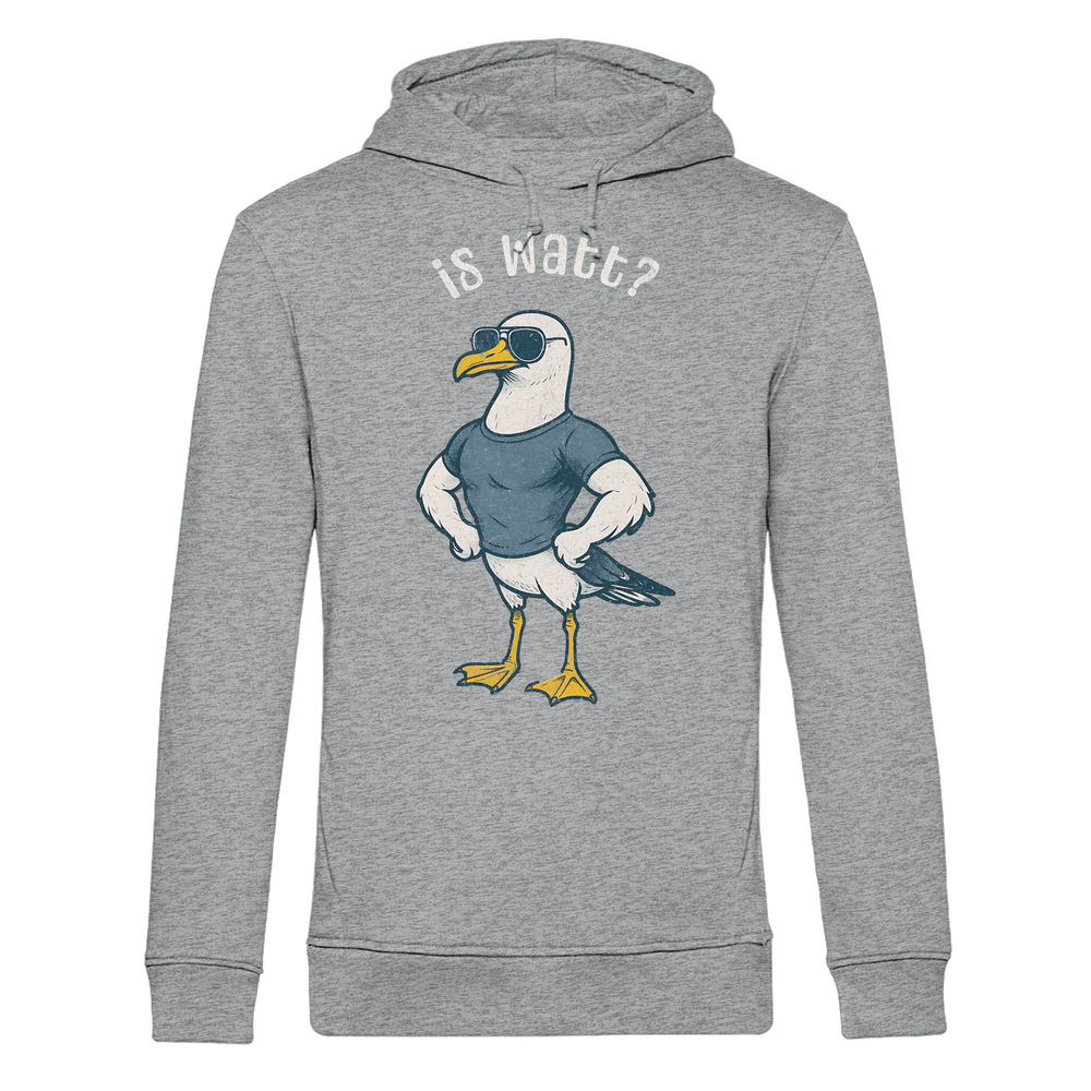 Is Watt Starke Möwe mit lustigem Spruch - Herren Bio Hoodie - Kiebitzdelle