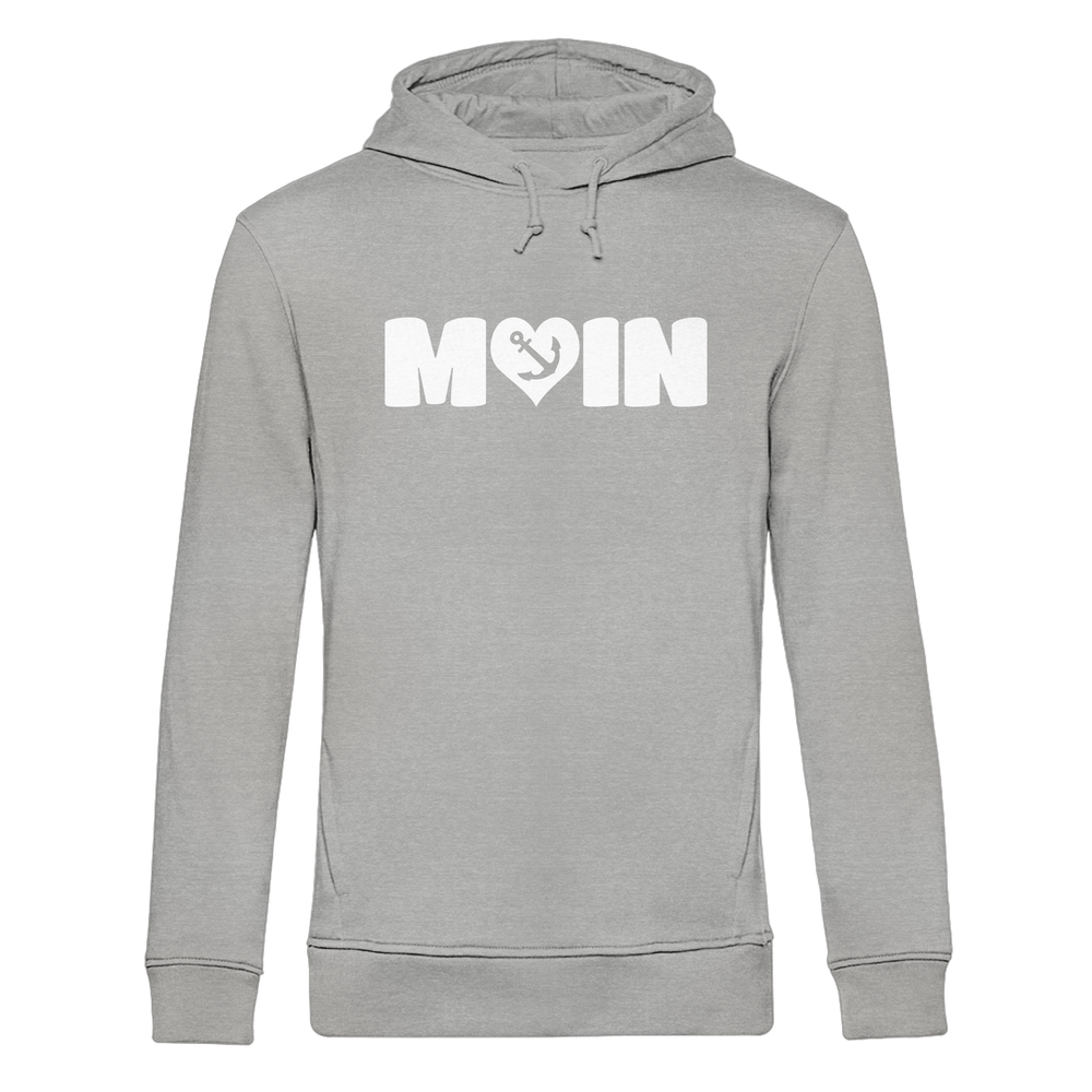 Moin Spruch mit Herz Anker - Herren Bio Hoodie