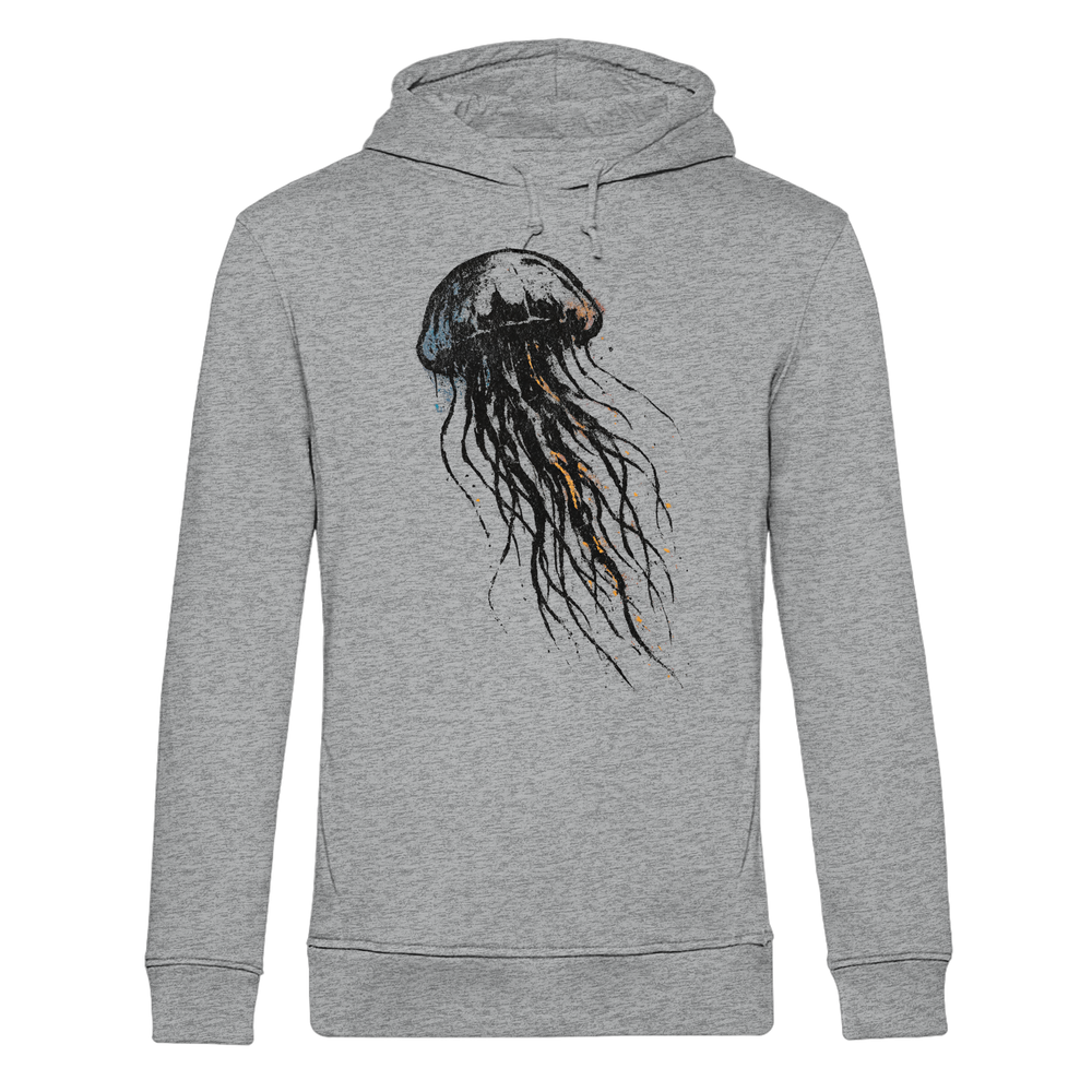 Street Art Qualle - Herren Bio Hoodie - Kiebitzdelle