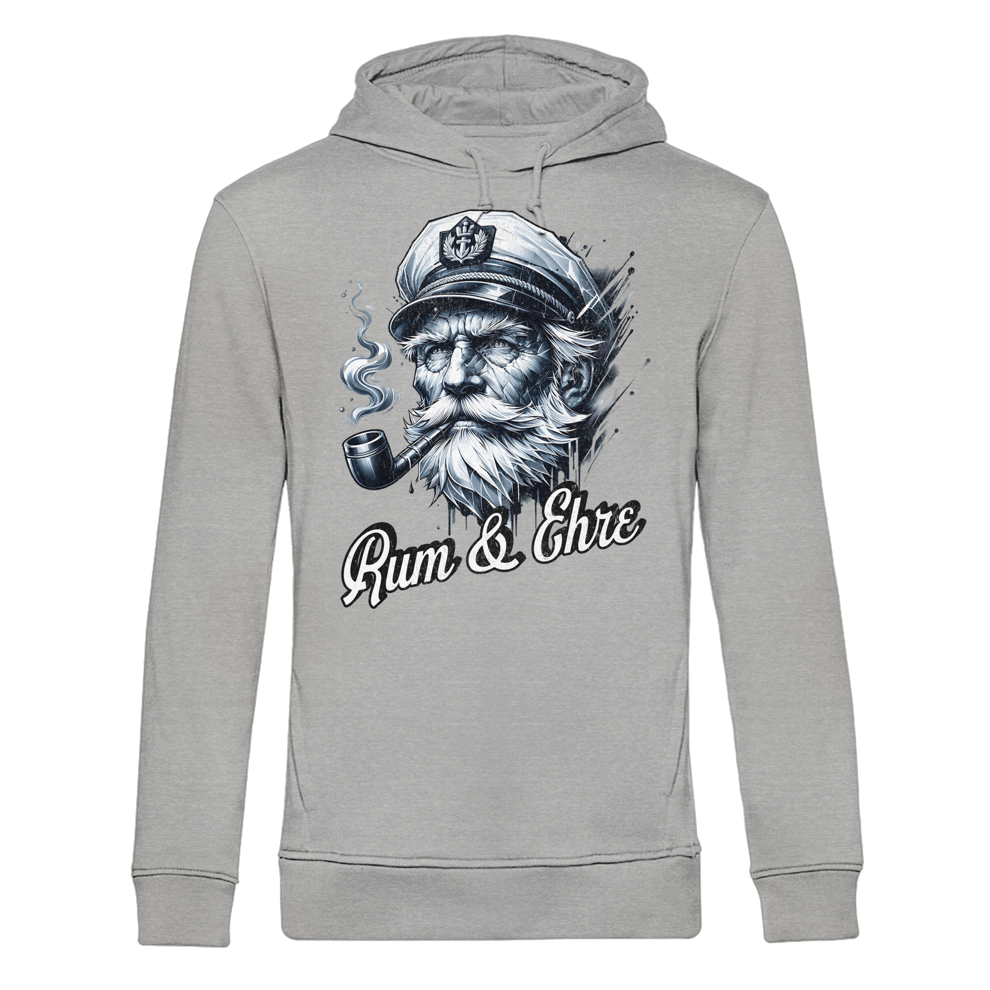 Rum und Ehre Kapitän - Herren Bio Hoodie - Kiebitzdelle