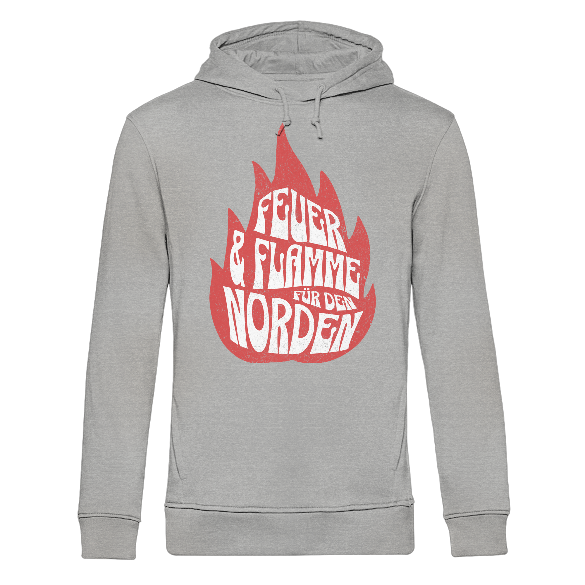 Feuer und Flamme für den Norden - Herren Bio Hoodie - Kiebitzdelle