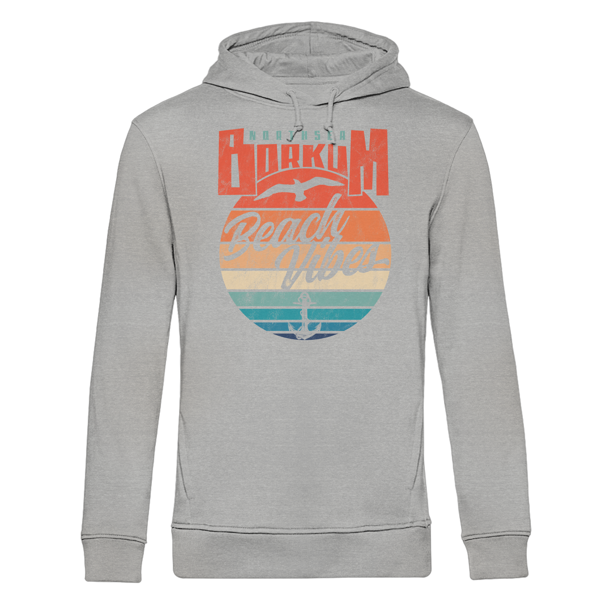 Borkum Beach Vibes - Herren Bio Hoodie - Kiebitzdelle
