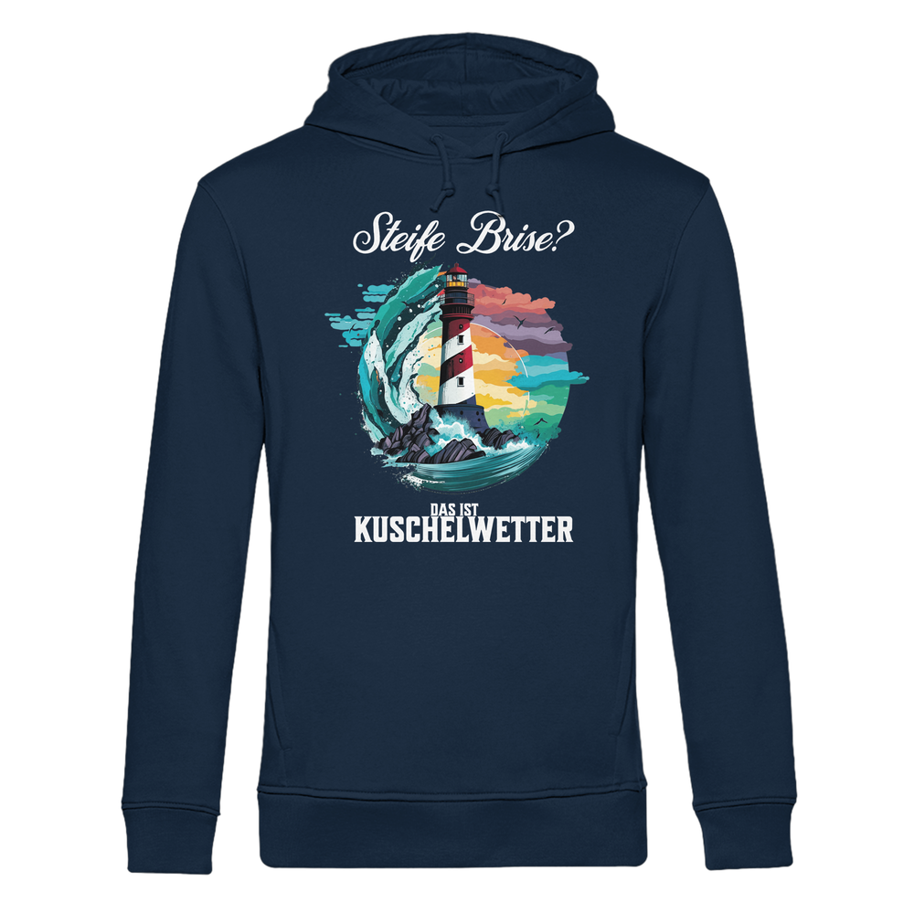 Steife Brise das ist Kuschelwetter Nordsee Spruch - Herren Bio Hoodie - Kiebitzdelle