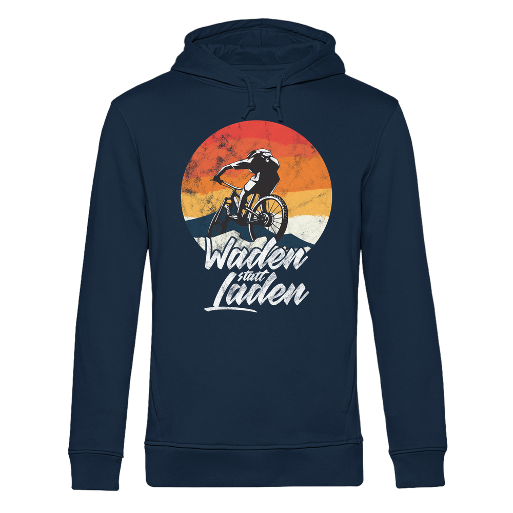 Waden statt Laden Fahrrad E-Bike Radtrikot - Herren Bio Hoodie - Kiebitzdelle
