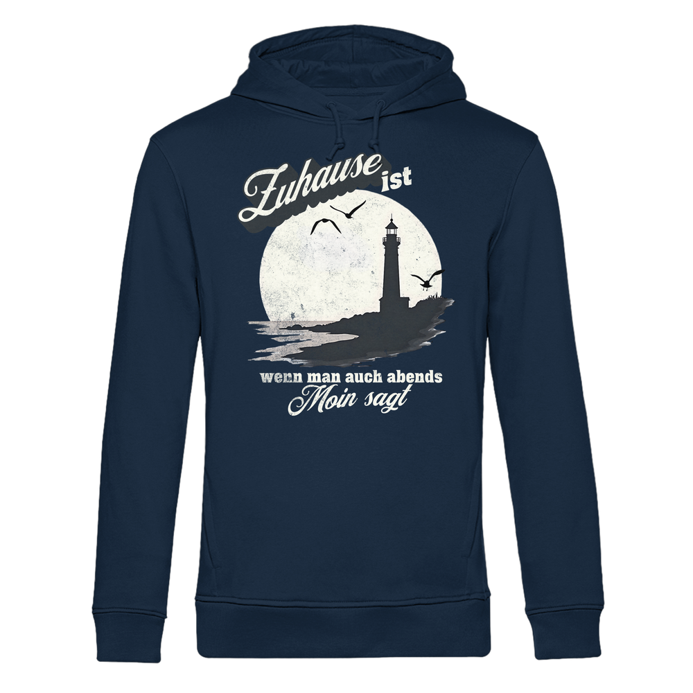 Moin Spruch Zuhause - Herren Bio Hoodie