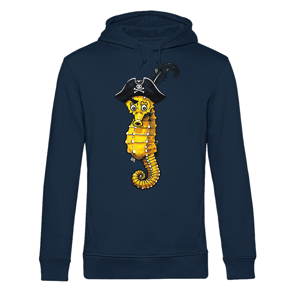 Seepferdchen Seeräuber Pirat - Herren Bio Hoodie