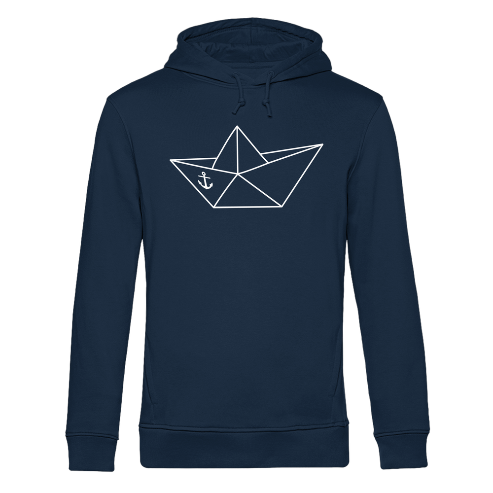 Papierschiff Papierboot Origami - Herren Bio Hoodie