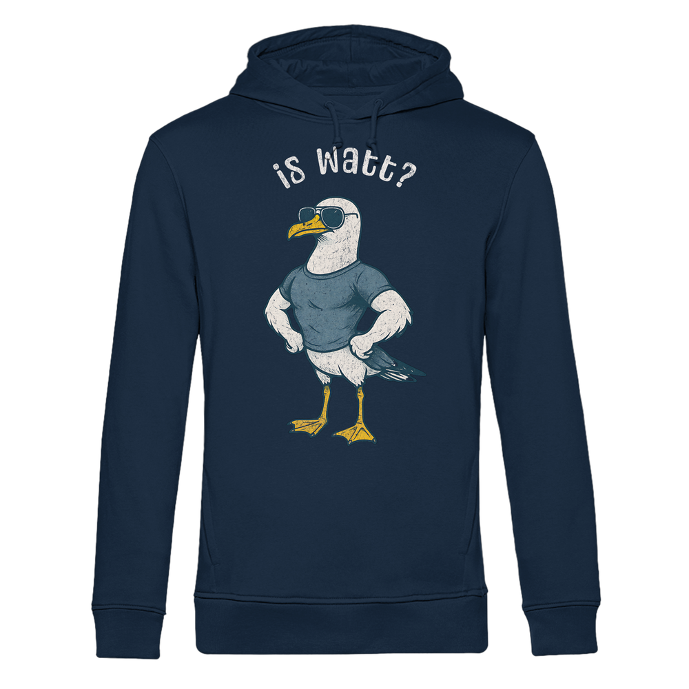 Is Watt Starke Möwe mit lustigem Spruch - Herren Bio Hoodie - Kiebitzdelle