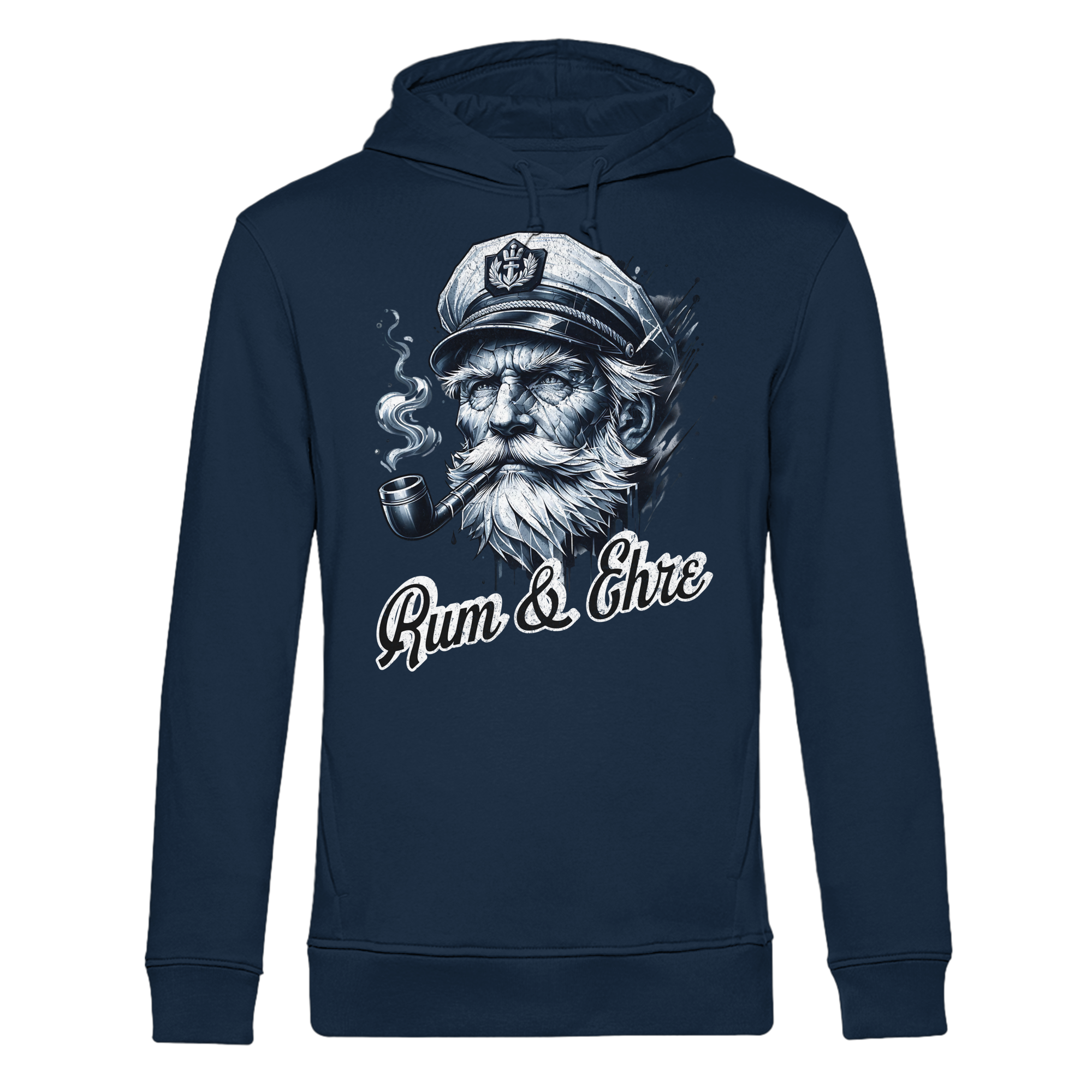 Rum und Ehre Kapitän - Herren Bio Hoodie - Kiebitzdelle