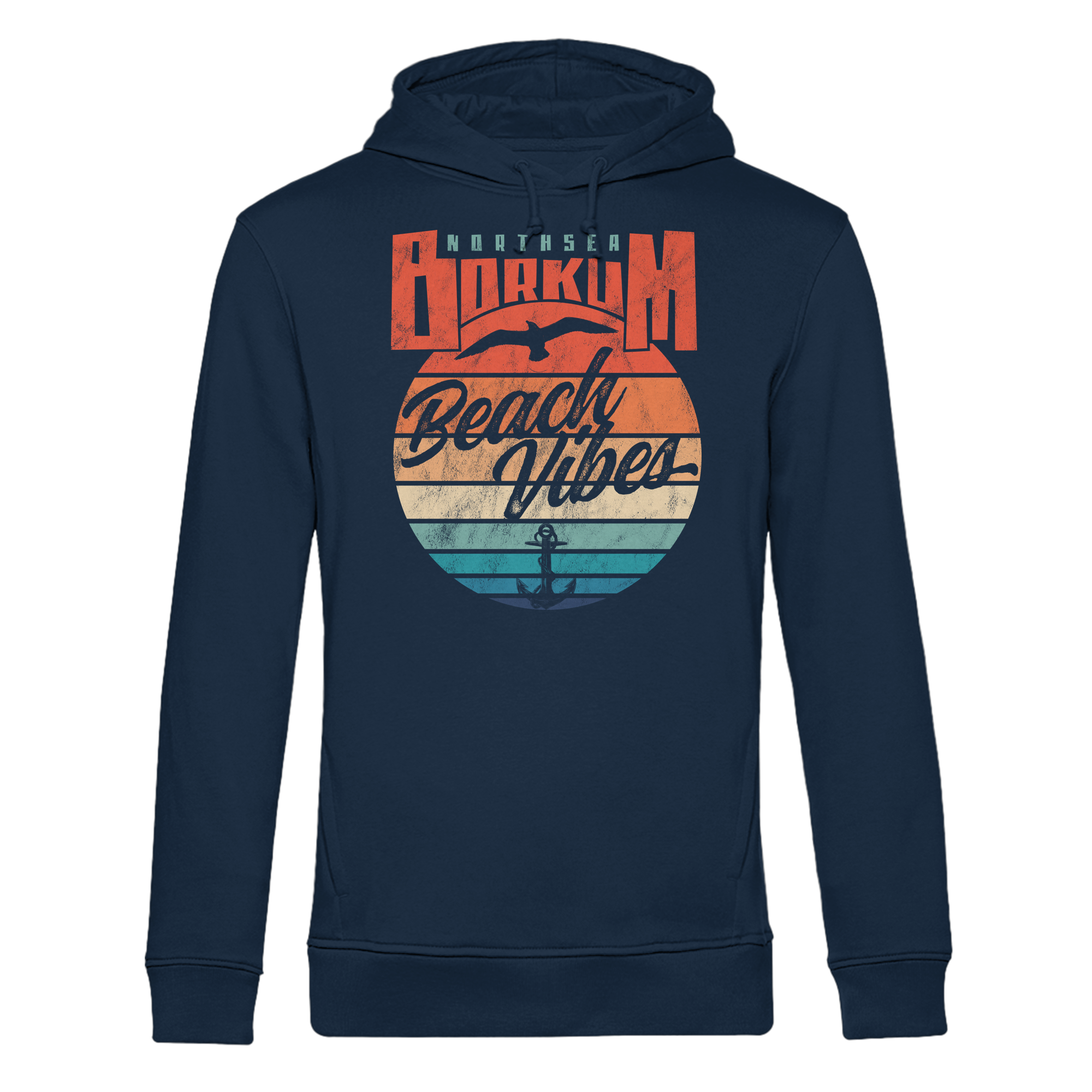 Borkum Beach Vibes - Herren Bio Hoodie - Kiebitzdelle