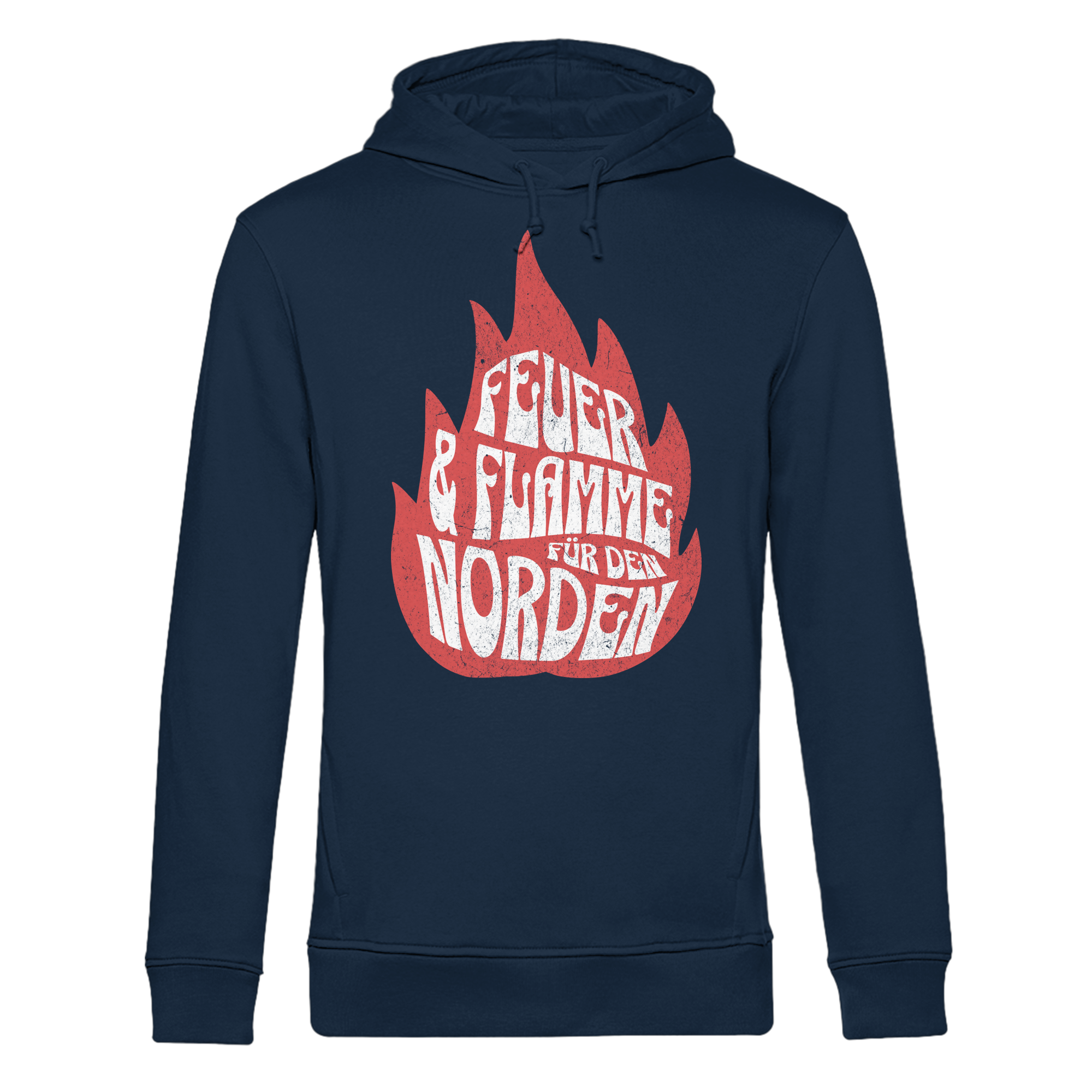 Feuer und Flamme für den Norden - Herren Bio Hoodie - Kiebitzdelle